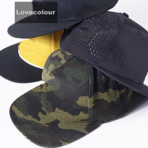 Custom Streetwear Black Snapback Cap Hip Hop Hat With Embroidery Logo