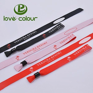 Fashion custom fabric polyester wristband for VIP