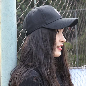 Custom your own baseball cap adult size plain cotton black baseball hat