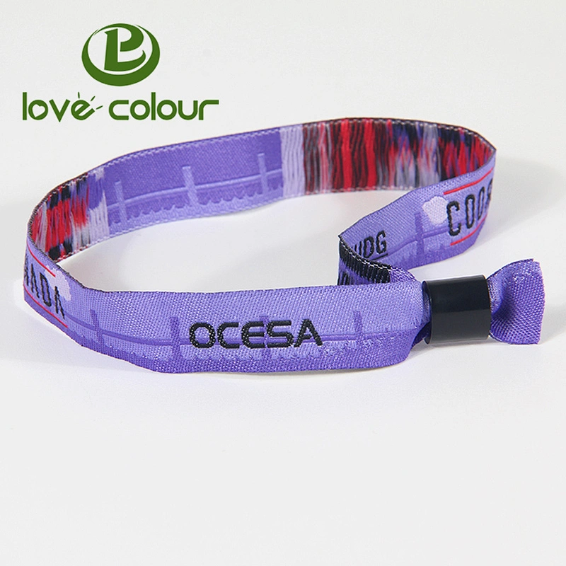 Free Sample arts and crafts designs polyester festival woven wristband