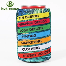 Custom Portable Insulated Neoprene Can Cooler Bag Cup Sleeve With Printing your logo