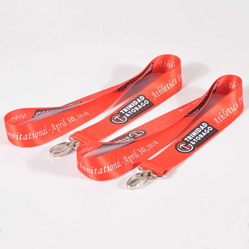 New custom cheap full color printing polyester neck strap
