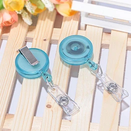 Custom plastic retractable badge reel for keychain