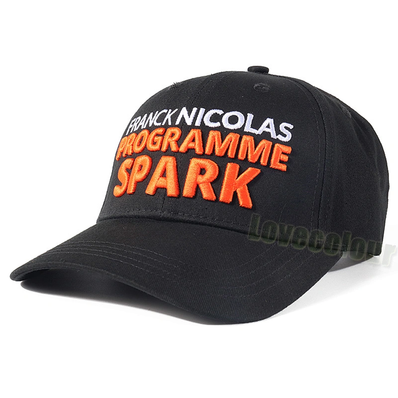 OEM Custom 100% cotton hat 3D embroidery baseball cap