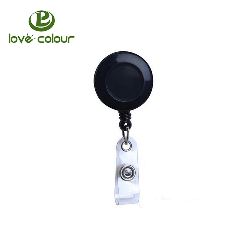 Retractable Black Badge Reel Holders with Belt Clip