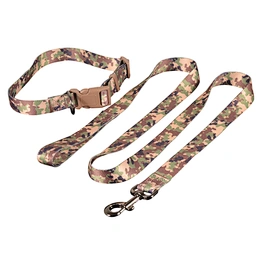 Polyester Durable Adjustable Pet Dog Leash And Collar Set with Custom Logo