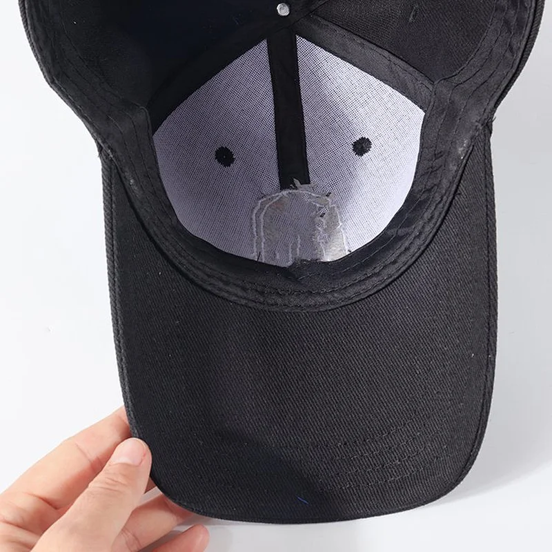 Good quality factory promotion black baseball caps for wholesale