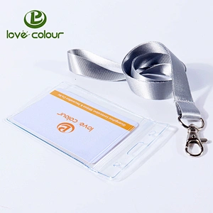 Neck strap custom polyester PVC card holder lanyard  for id