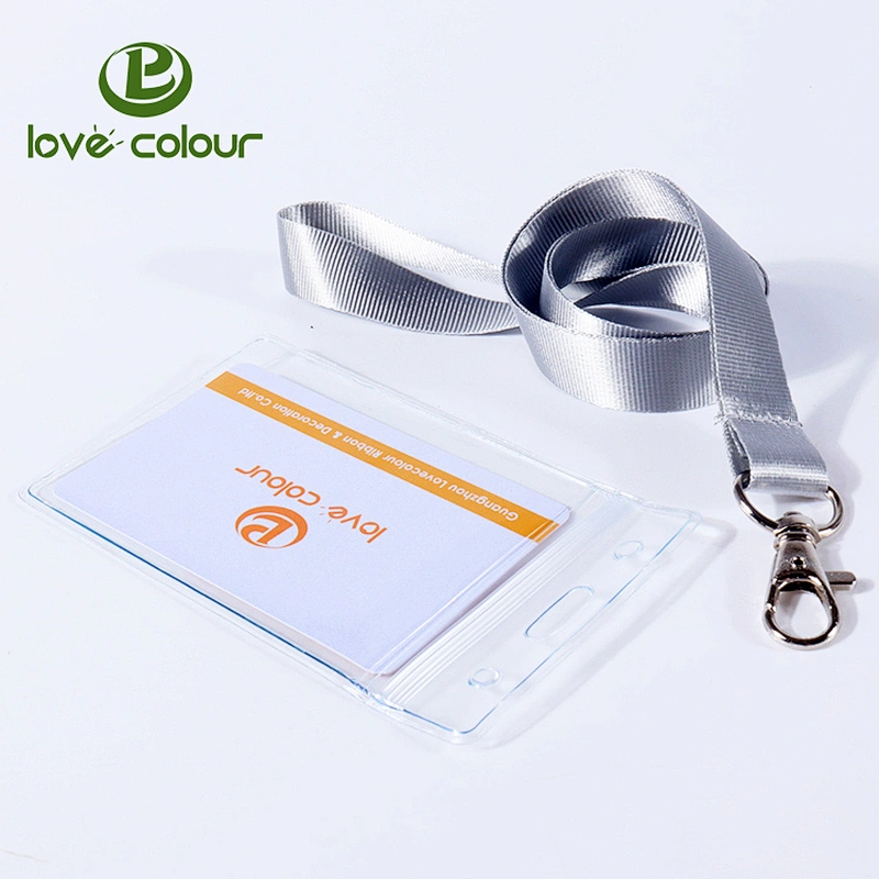 Neck strap custom polyester PVC card holder lanyard  for id