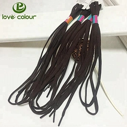 Custom polyester round black shoelaces for promotional