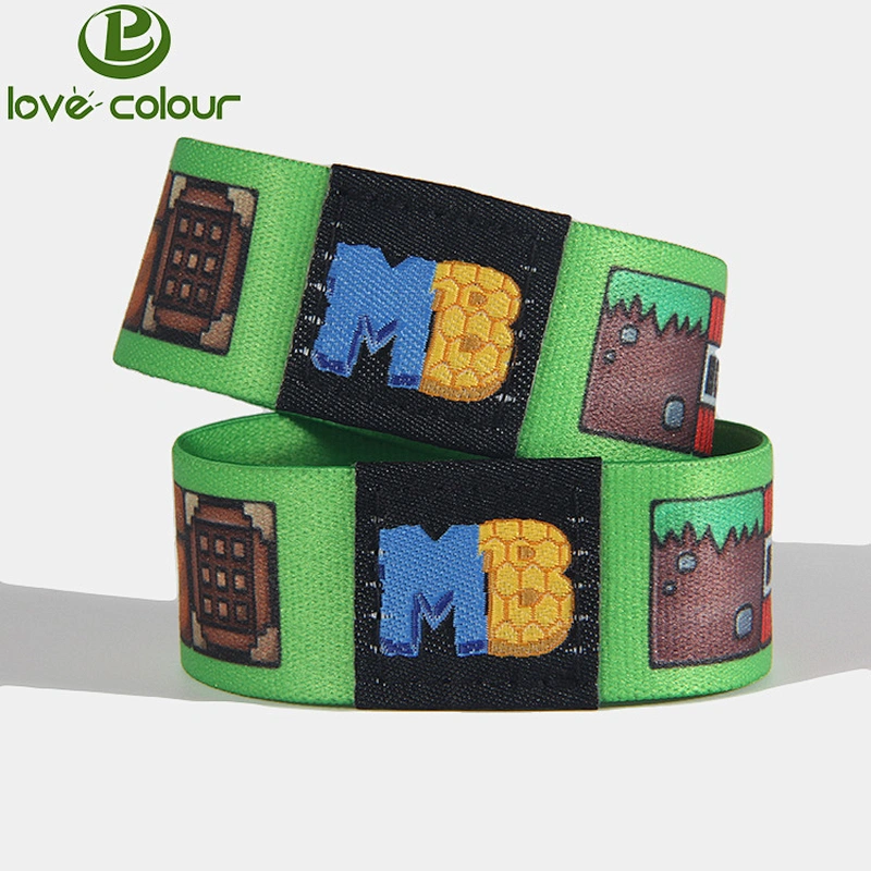 New custom polyester fabric elastic wristband bracelet