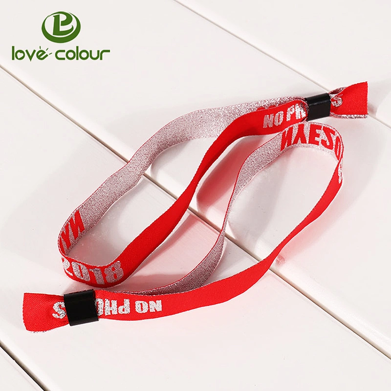 Custom Polyester  Festival Fabric Wrist bands With Recyled/Reusable Closure