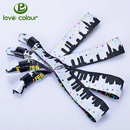 Factory Price custom cheap polyester fashion fabric wristbands bracelet