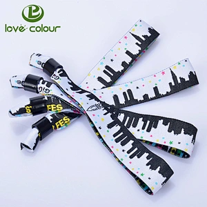 Factory Price custom cheap polyester fashion fabric wristbands bracelet