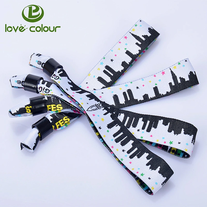 Factory Price custom cheap polyester fashion fabric wristbands bracelet