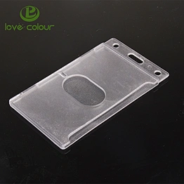 Fashion design custom rigid plastic ID badge card holder for exhibition use