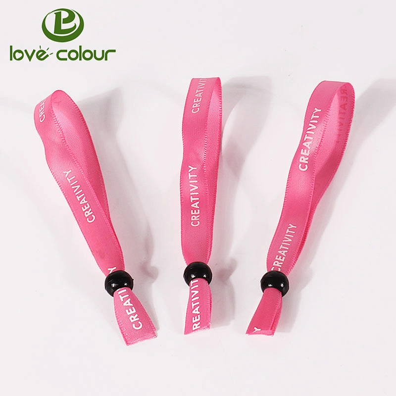 Fashion personalized colorful printing satin ribbon bracelet/Satin bracelets