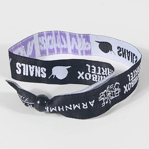 Custom promotional woven wristband embroidered Handmade fabric bracelets