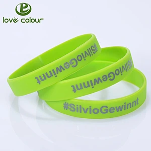 Custom slim printed logo silicone wristband 5mm thin rubber bracelet