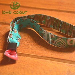 Event entrance ticket security snap closure weave wristbands