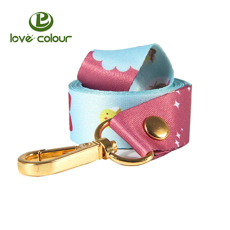 Durable long lanyard with golden hook for holding office id or student card