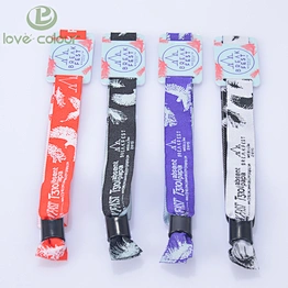 Custom Woven cloth fabric RFID wristband with plastic accessory