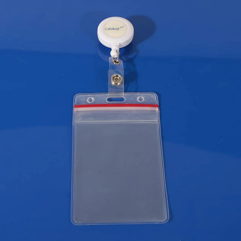 Custom Student soft PVC plastic transparent horizontal and vertical card holder