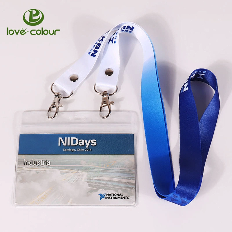 Custom Polyester Lanyard With Double Hooks For Event ID Holder
