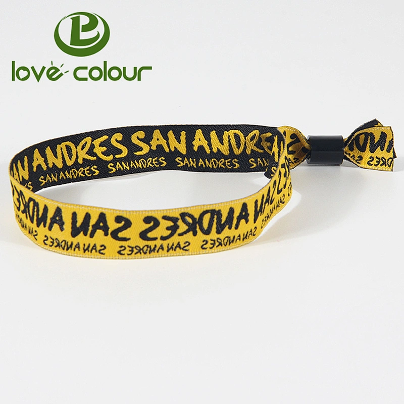 High quality custom stripe wristbrand/polyester woven wristband