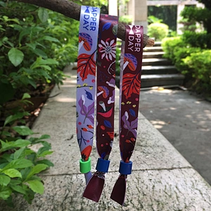 Promotional item polyester ribbon festival gifts sublimation wristbands for party