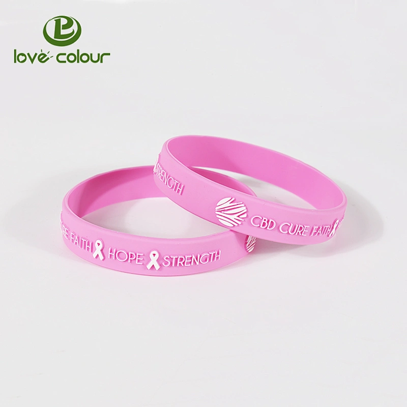Silicone embossed rubber bracelet for promotion/innovative silicone wristbands