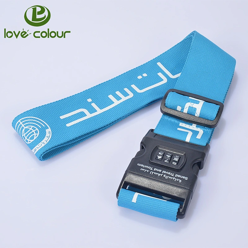 Custom durable adjustable password lock luggage nylon belt / Security Straps