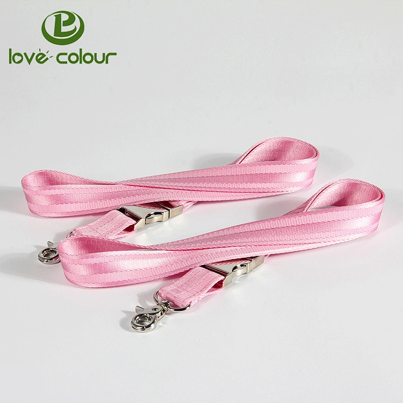 Nylon custom neck lanyard strap with detachable buckle clasp bulldog clasp