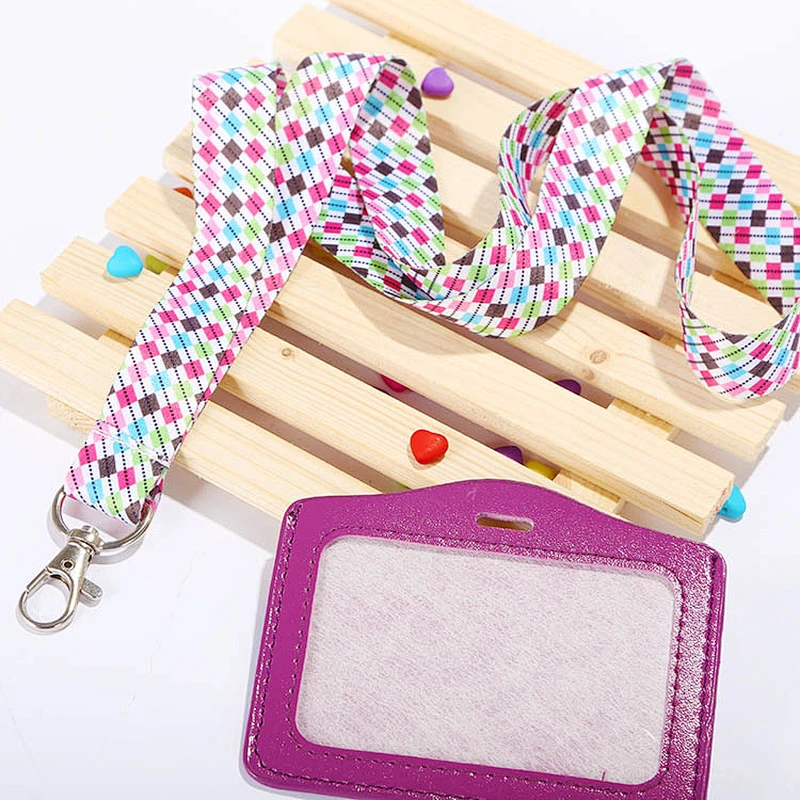 High quality fashion green color leather id card badge holder