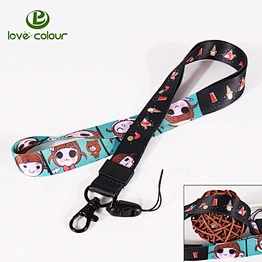 Custom fashion soft polyester lanyard strap for cellphone