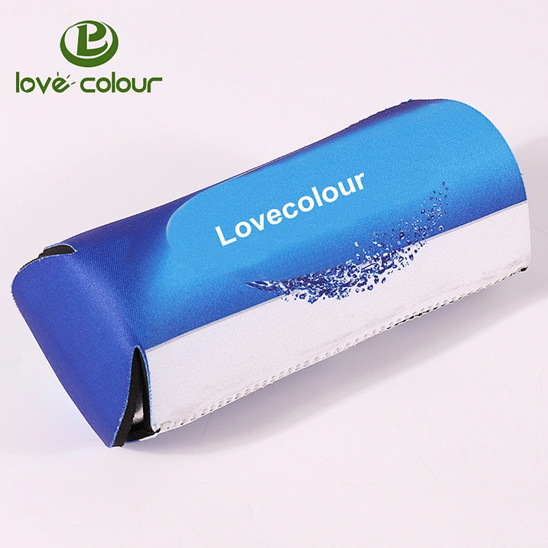 Lovecolour wholesale custom white blue color neoprene single beer bottle cooler