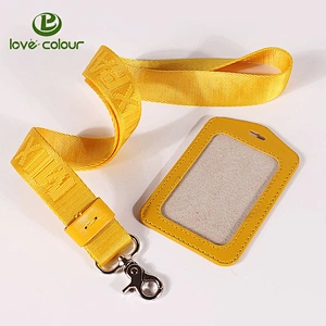 Best selling custom made woven jacquard lanyards with card holder