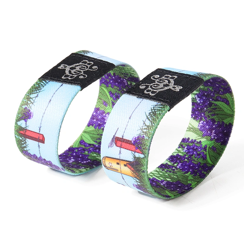 Cheap Custom Polyester Soft Elastic RFID Stretch Wristband