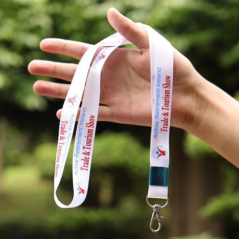 Custom plastic soft card holder lanyard with safety buckle for trade show