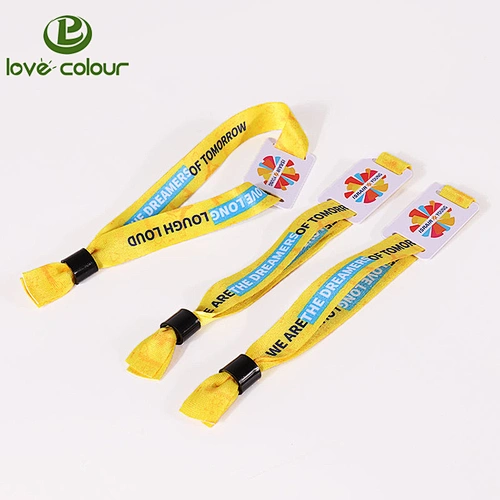 Polyester disposable rfid direct thermal cloth wristbands wholesale