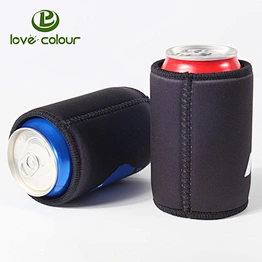 Personalised Logo Black Color Neoprene Beer Can Cooler Sleeve for Promotion