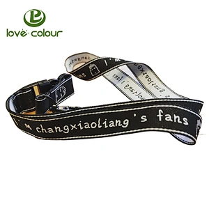 ID Card Holder Polyester Embroidered Woven Lanyards with Customized Logo