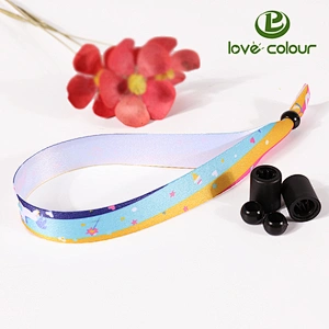 Polyester dye sublimation printing satin bracelet wristband in purple color