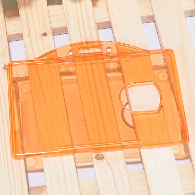 Custom hot sale china wholesale plastic double side id card holders