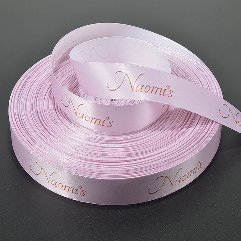 Good price customized high quality satin ribbon with custom logo