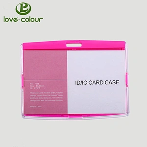 Custom wholesale horizontal and vertical plastic name card holder