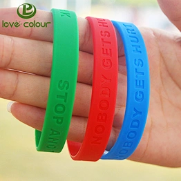 Custom silicone rubber wristband bracelet with factory price
