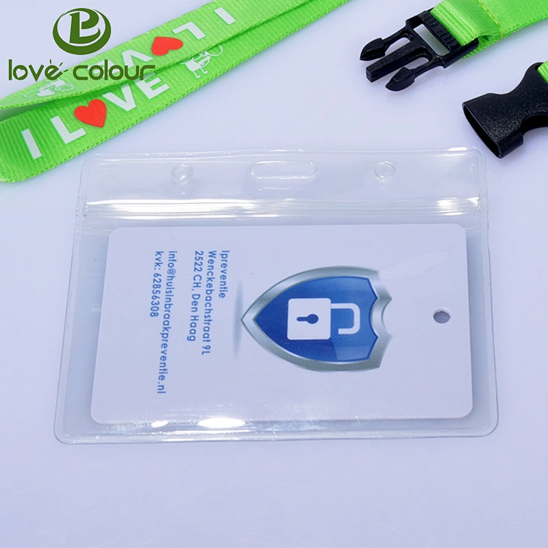 Custom tradeshow ID card holder vinyl sleeve