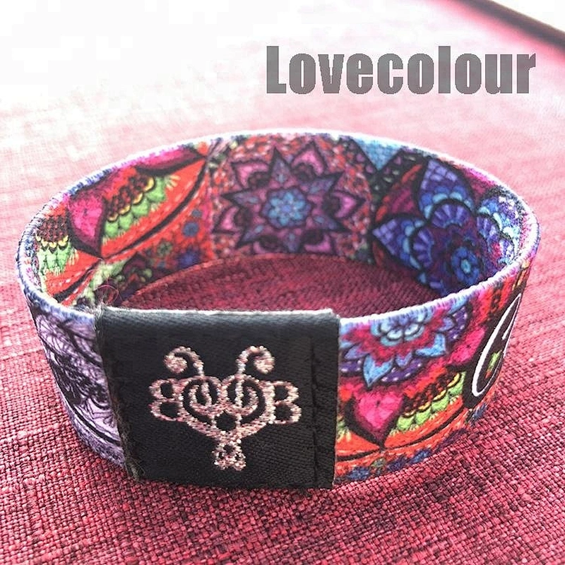 Custom elastic fabric wristband for festival activity