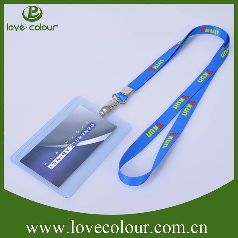 Lanyard accessories leather badge holder with lanyard strap